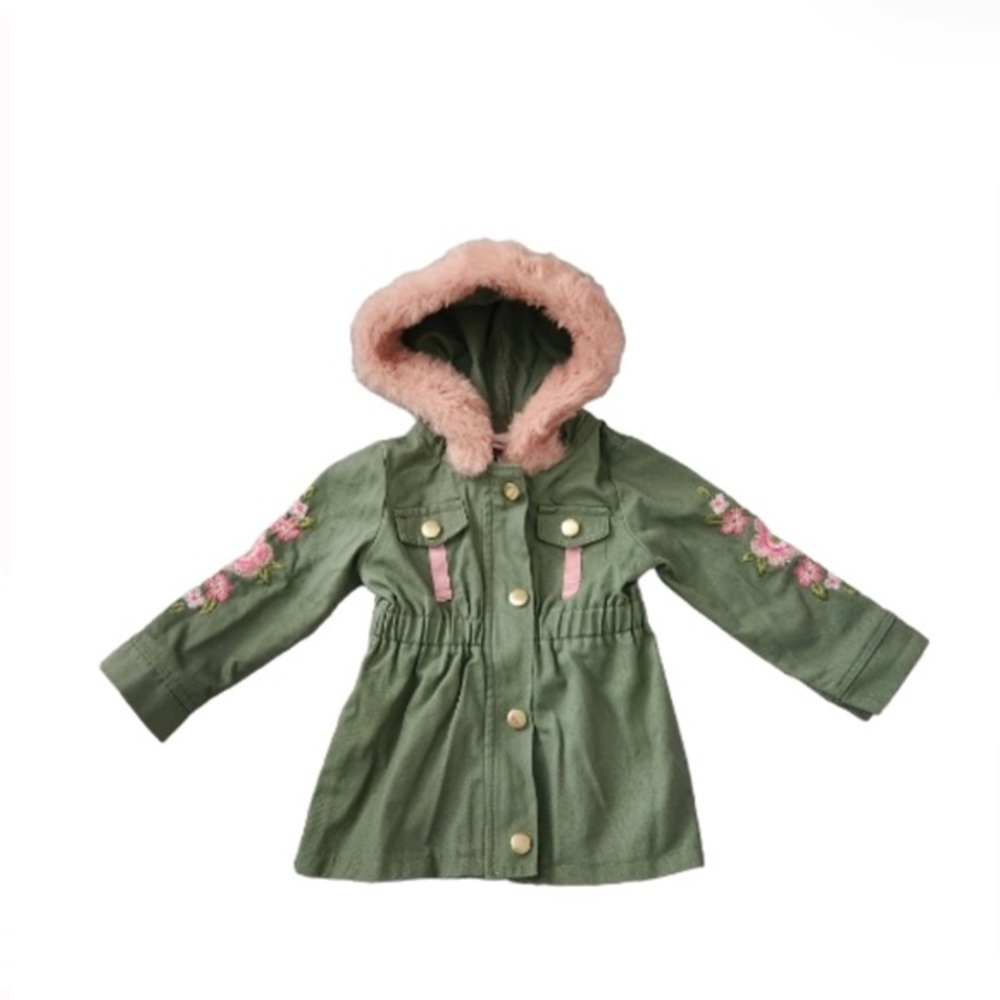 Little Lass 4T Army Green Jacket